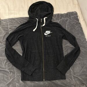 Nike Zip Up Hoodie in Heather Charcoal Grey